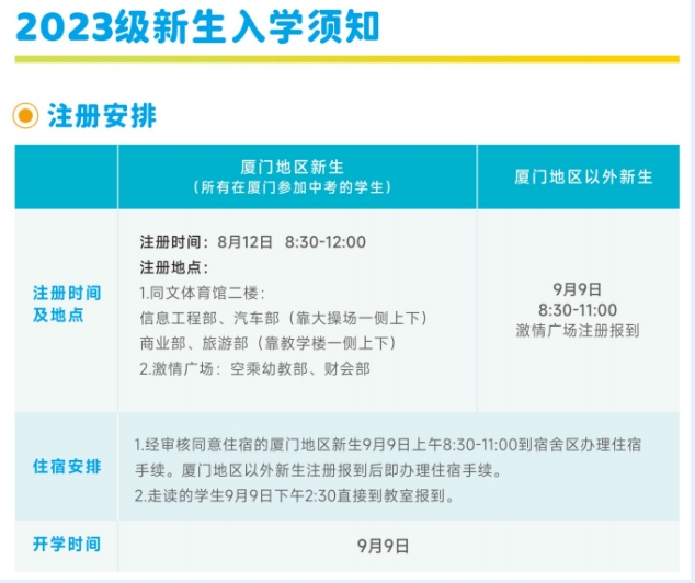 廈門工商旅游學校關于2023年錄取解答