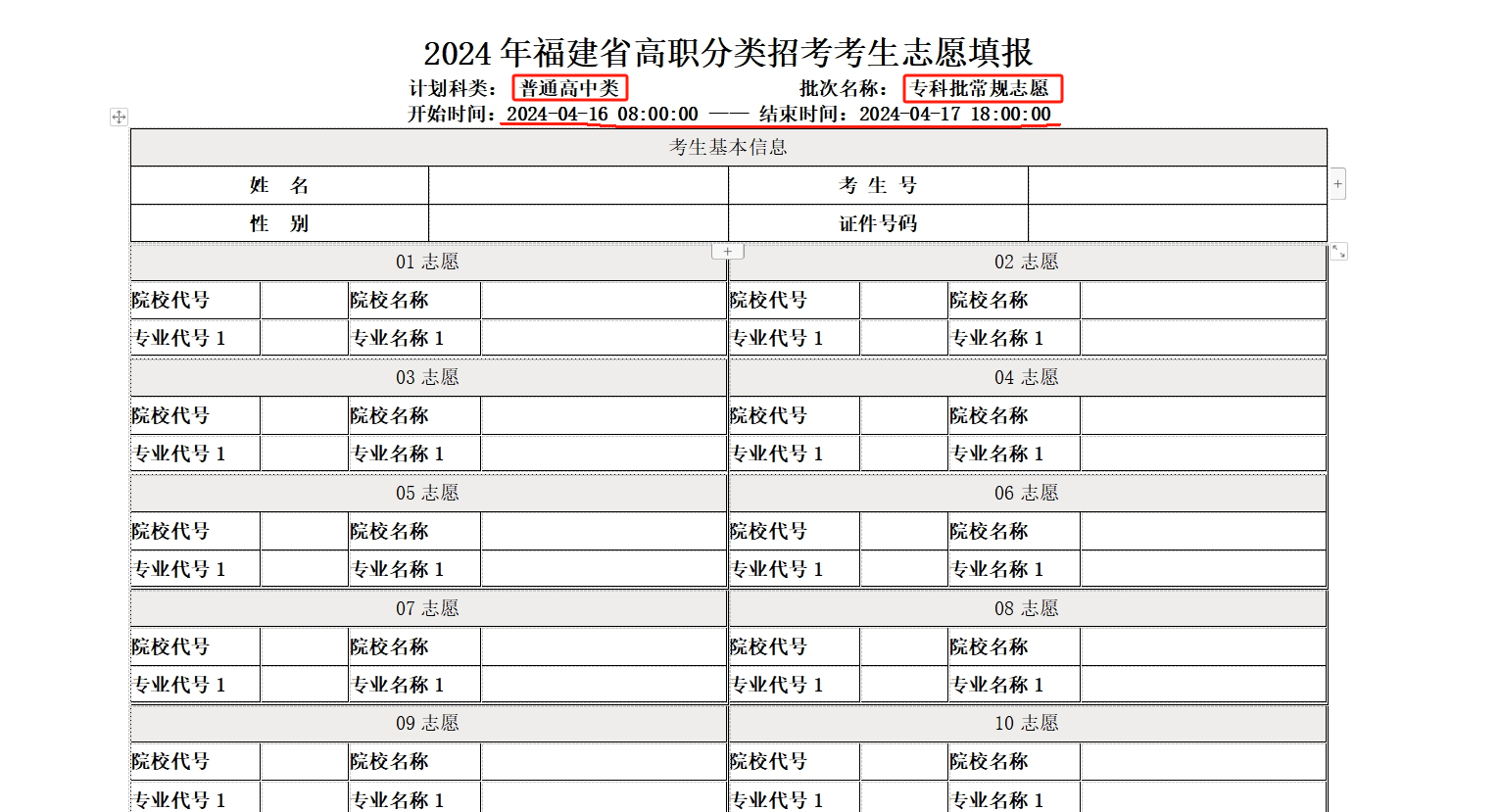2024年福建高職院校分類(lèi)考試志愿填報(bào)指南